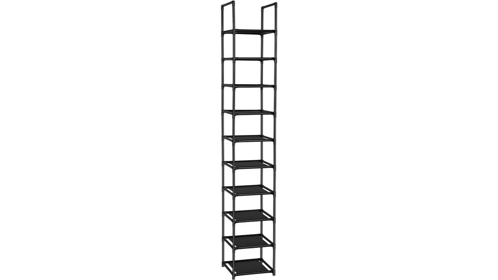 10 tier shoe storage organizer