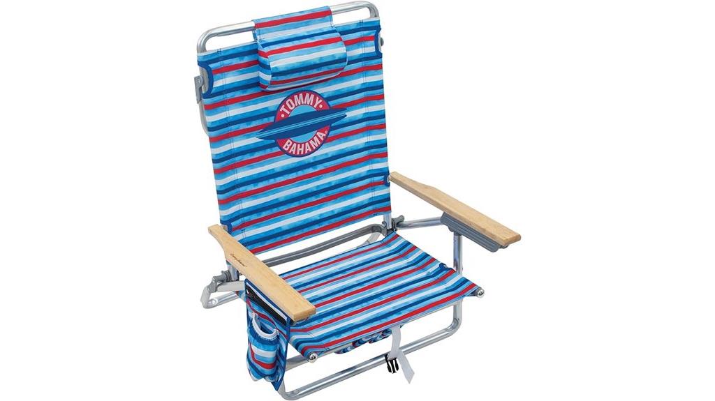 5 position folding beach chair