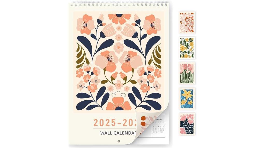 abstract art wall calendar