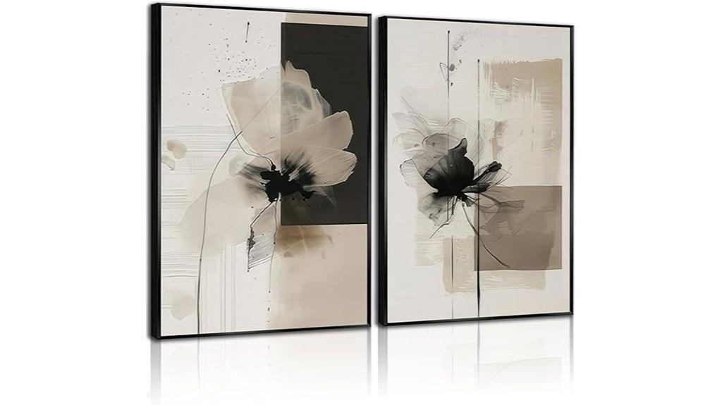 abstract floral canvas art
