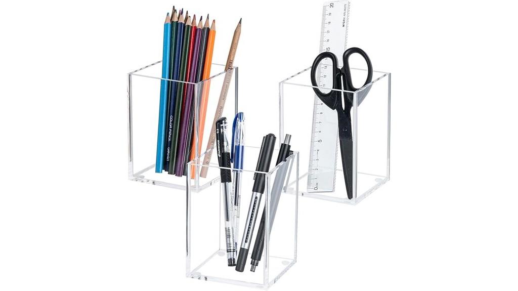 acrylic desktop pen cups