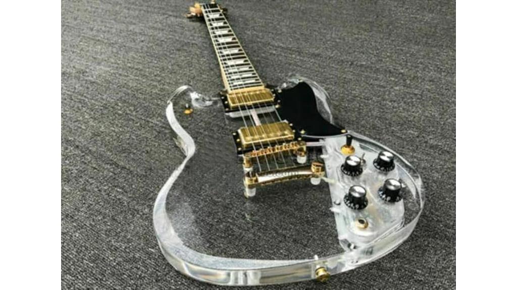 acrylic led electric guitar