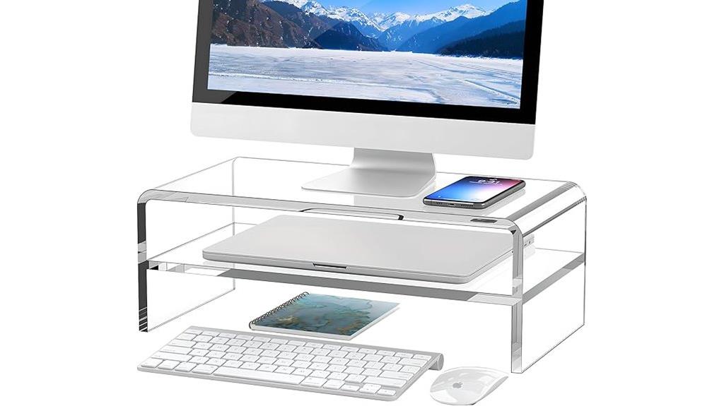acrylic monitor stand riser