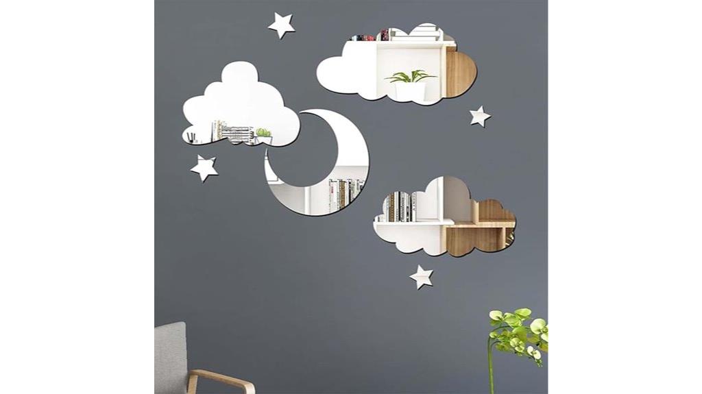 acrylic star moon decals