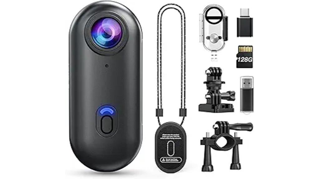 action camera with accessories