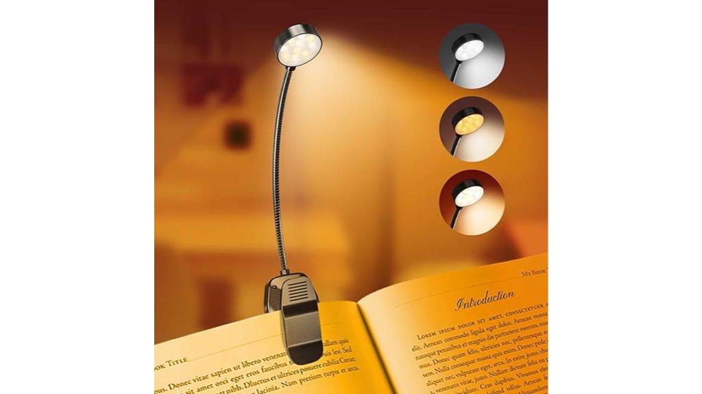 adjustable brightness reading light