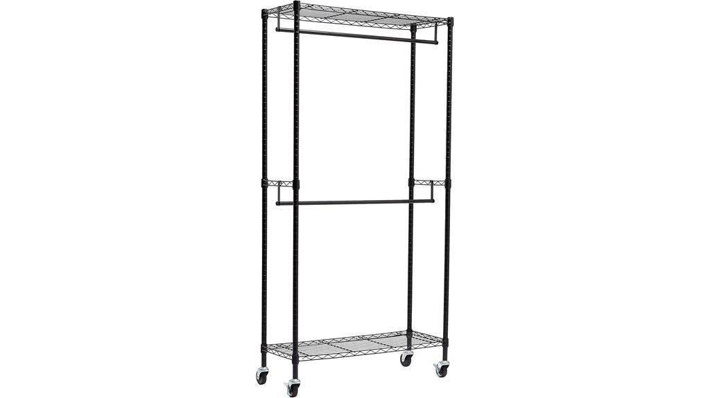 adjustable double hanging rack