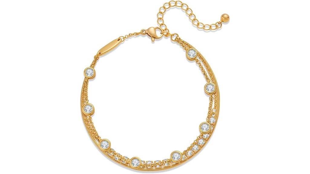 adjustable gold slider bracelet