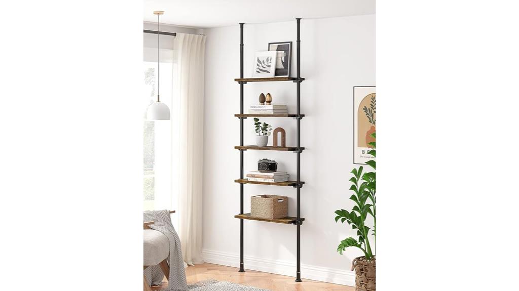 adjustable narrow bookshelf design