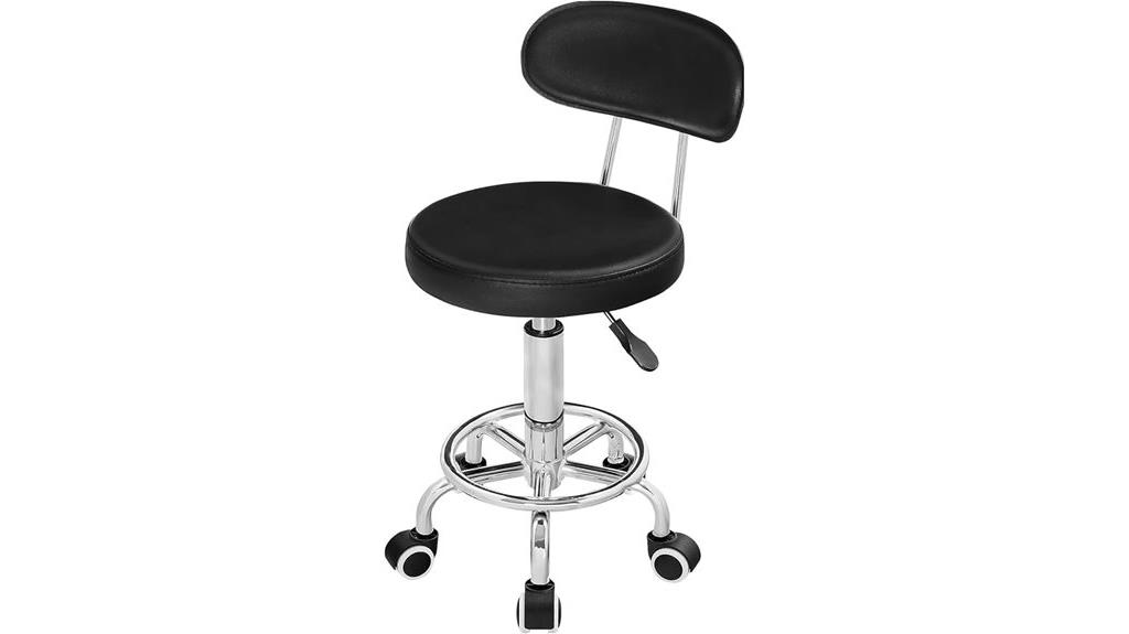 adjustable rolling stool chair