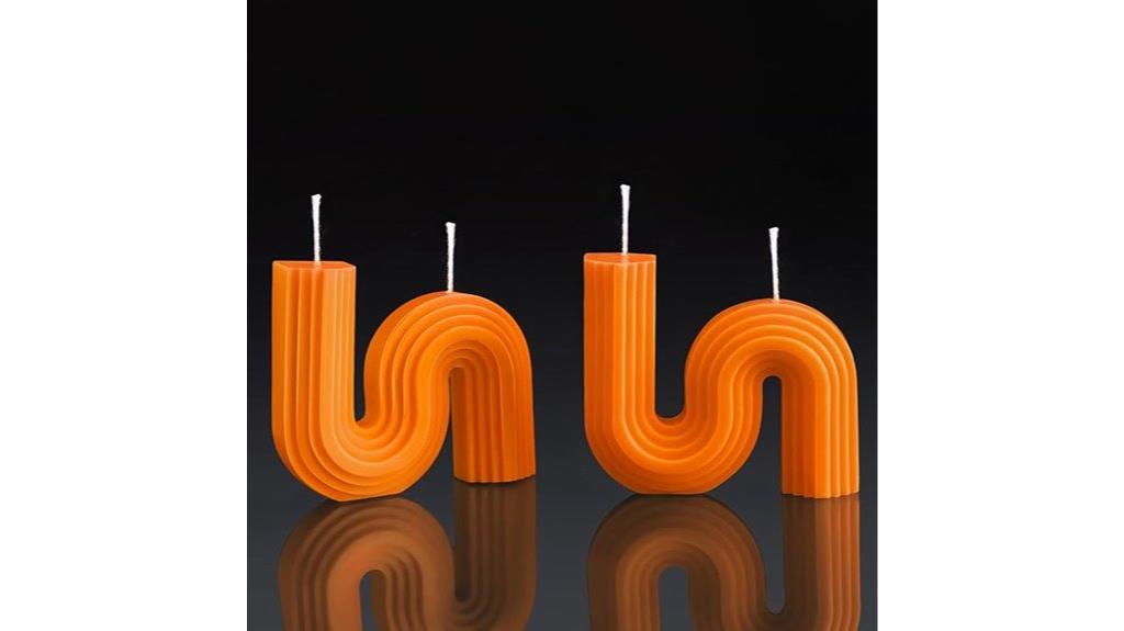 aesthetic s shape candles