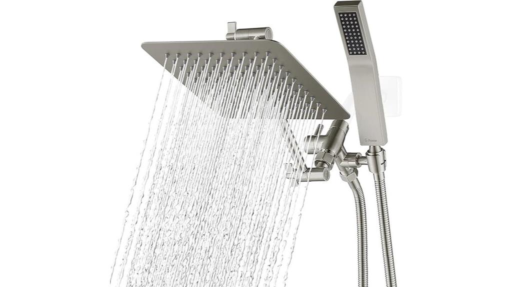 all metal dual showerhead combo