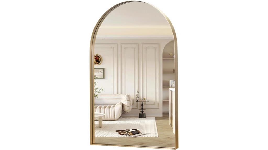 arched metal frame mirror