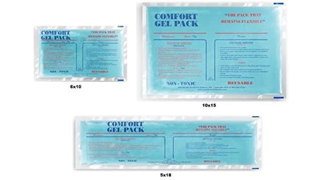 assorted ice packs set