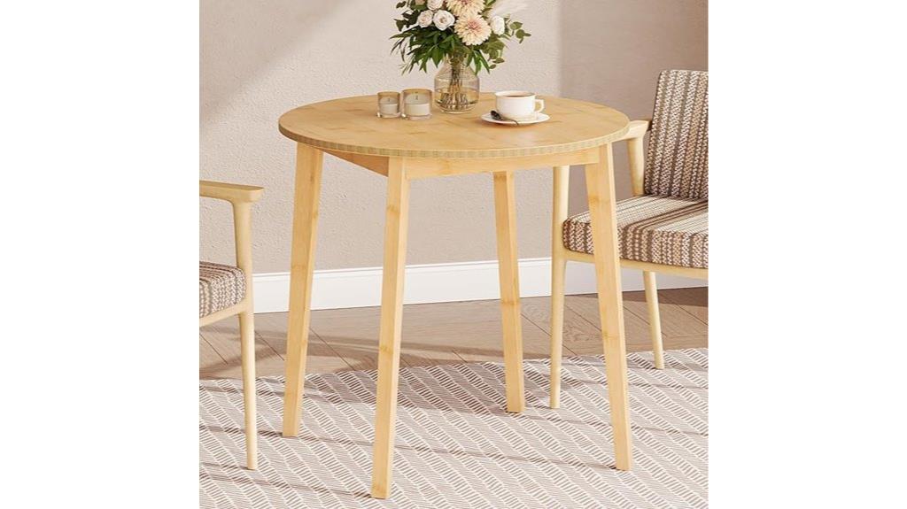 bamboo dining table for two