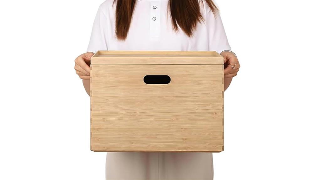 bamboo storage bins available
