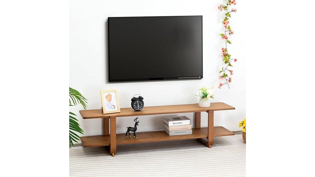 bamboo tv stand for 65 inch tvs