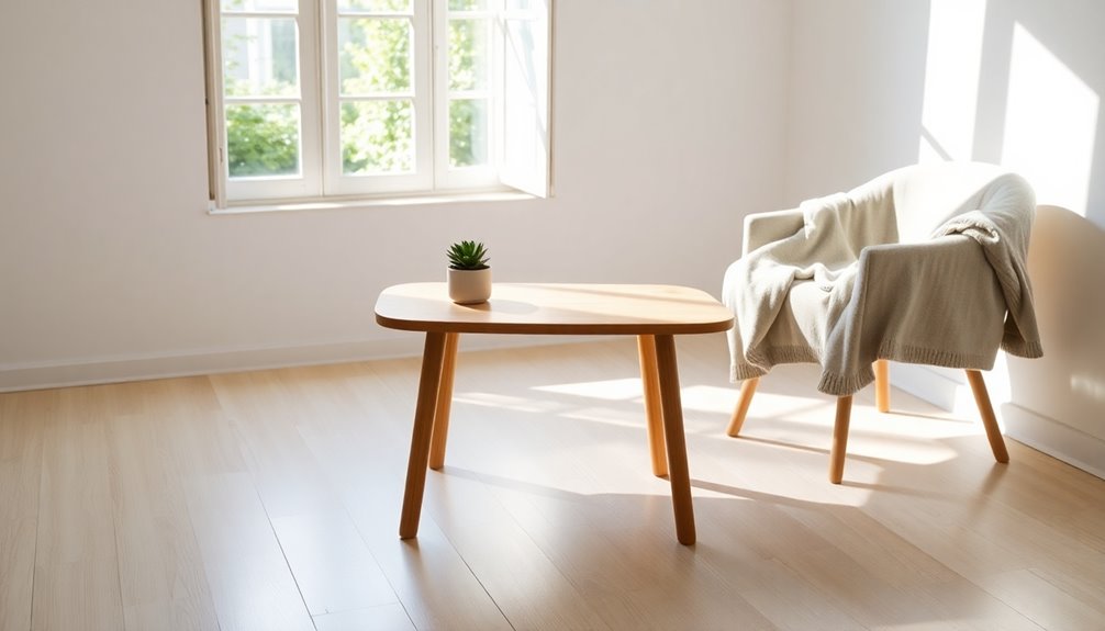 begin with minimal decluttering