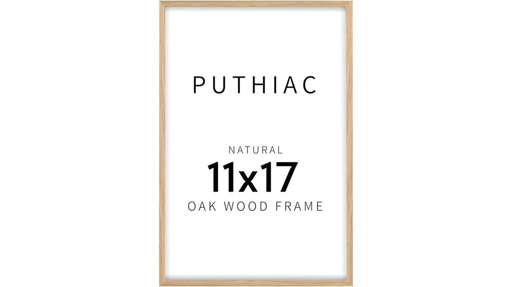 beige oak wood frame