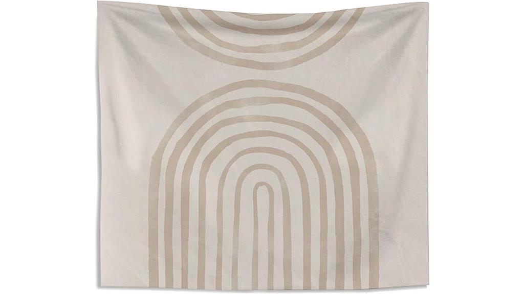 beige rainbow boho tapestry