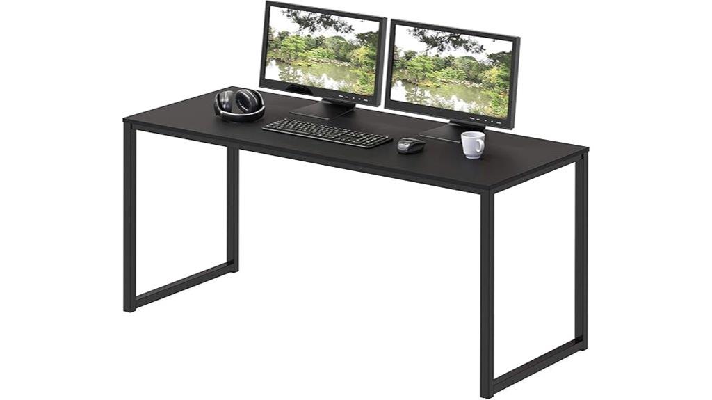 black 48 inch computer desk