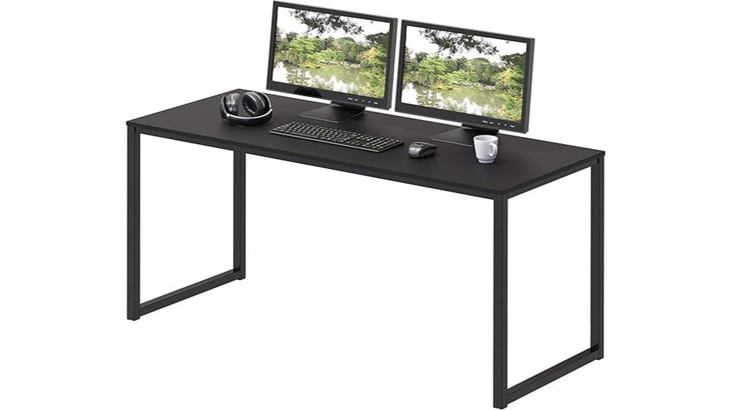 black 48 inch computer desk