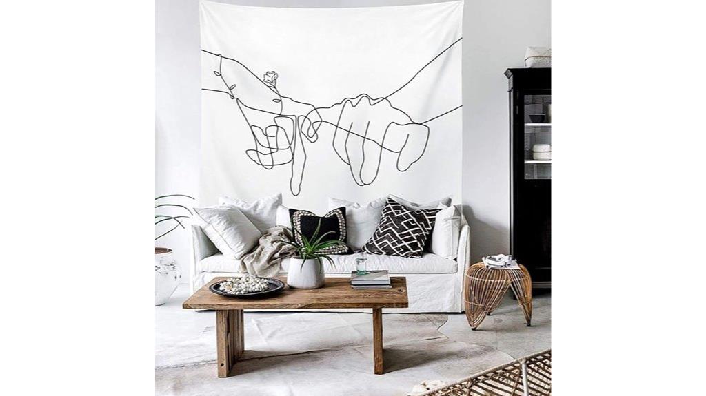 black and white tapestry