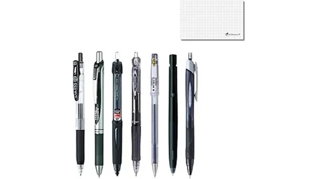 black ballpoint pen set