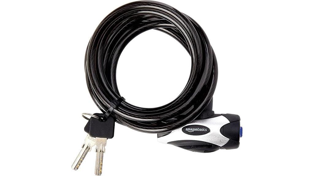 black bike cable lock