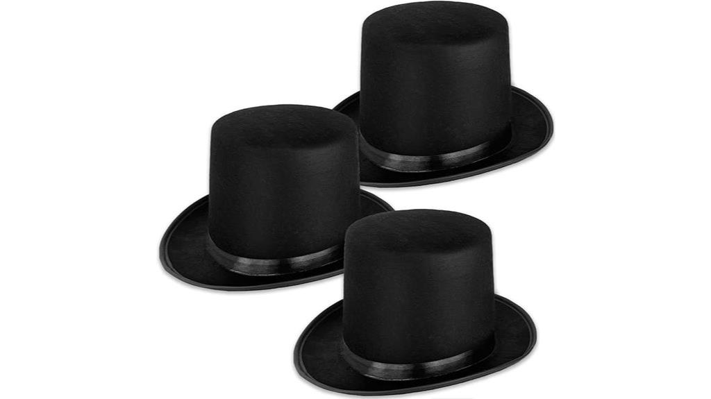 black felt halloween hats