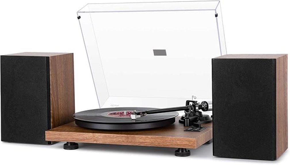 bluetooth turntable with speakers