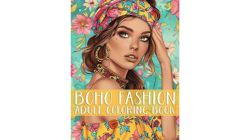 bohemian style coloring book