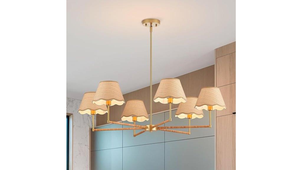 boho rattan pendant light