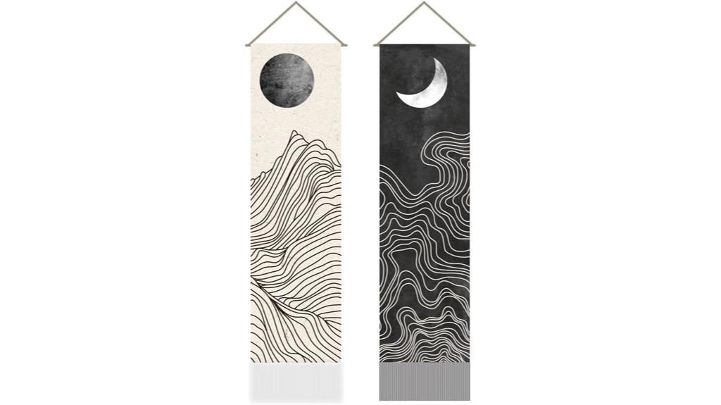 boho sun moon tapestry