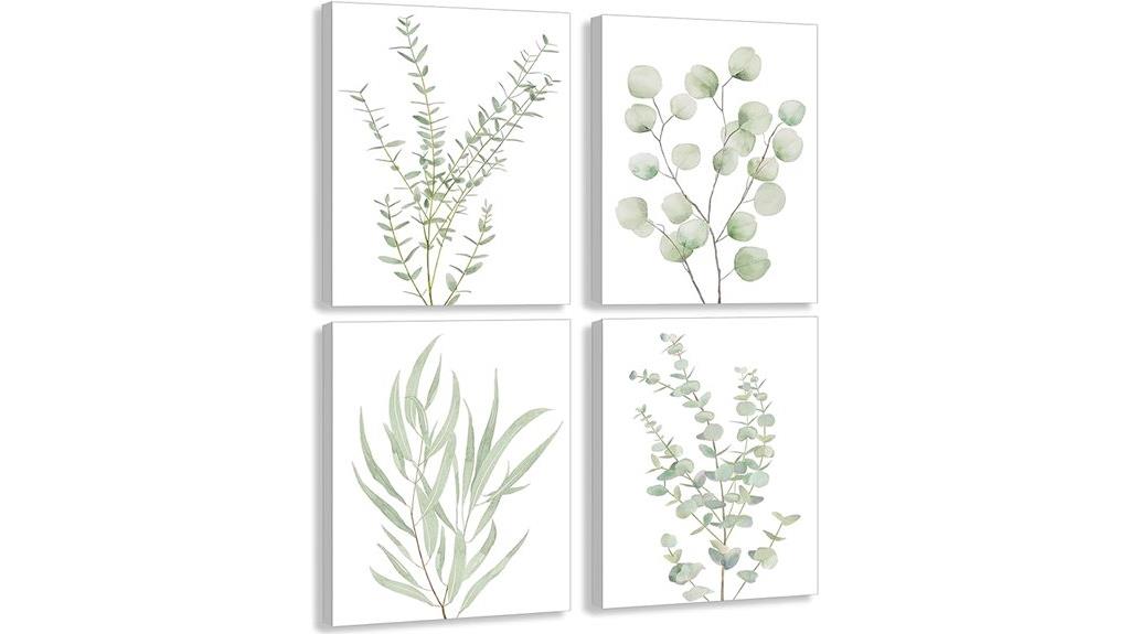 botanical plant canvas set