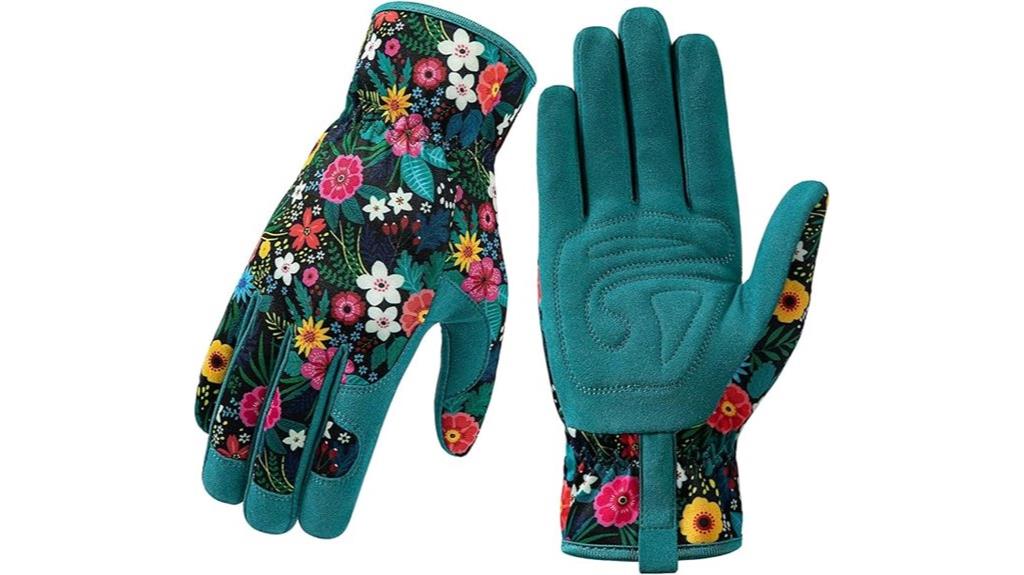 breathable leather gardening gloves