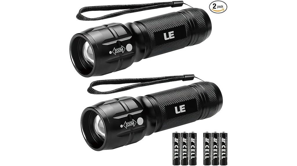 bright led flashlight duo