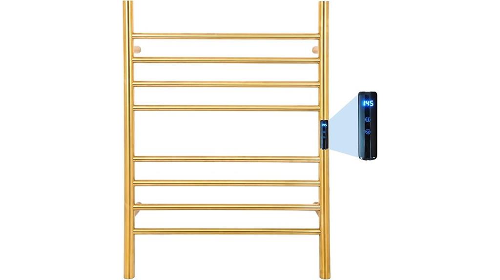 brushed gold towel rack