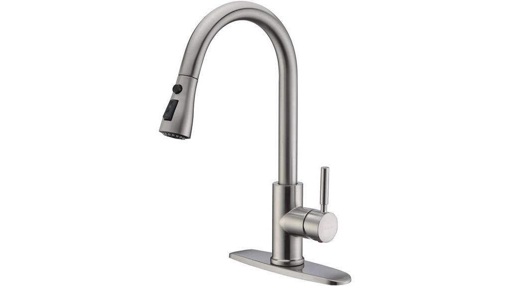 brushed nickel kitchen faucet
