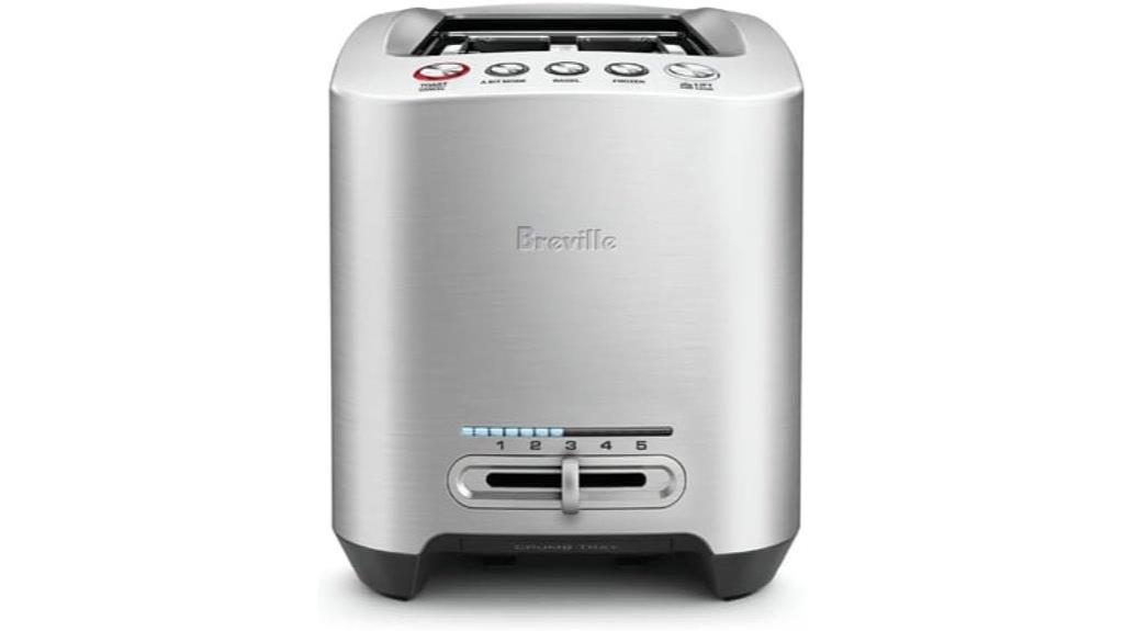 brushed stainless steel toaster