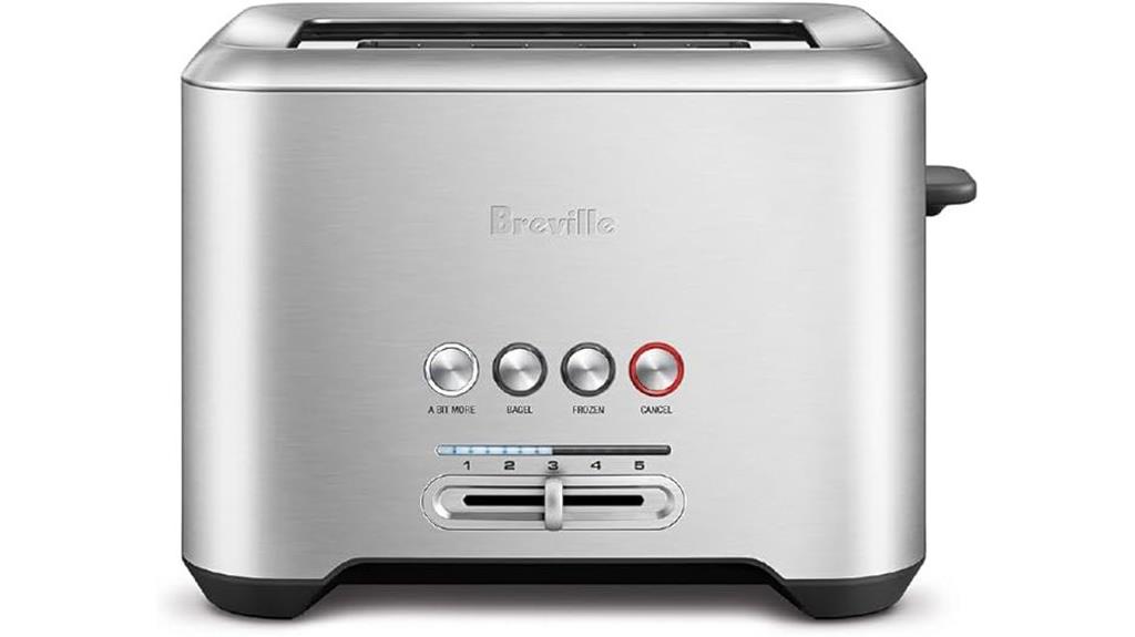 brushed stainless steel toaster