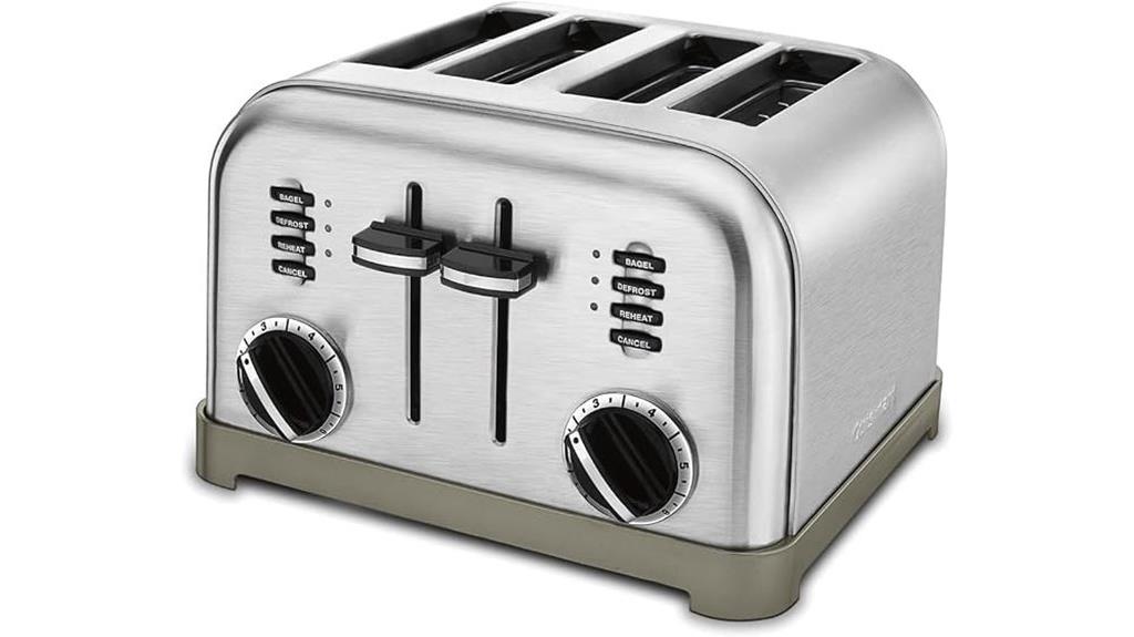 brushed stainless toaster oven