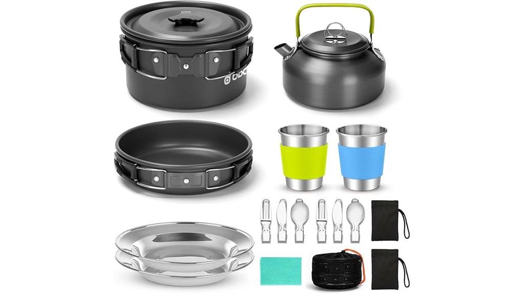 camping cookware mess kit