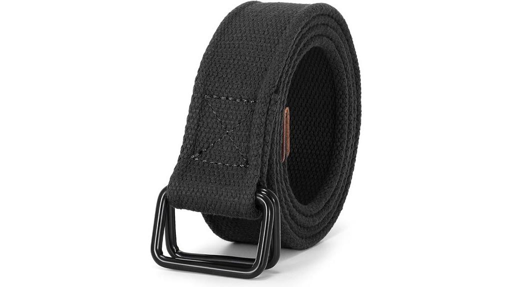canvas double ring belt