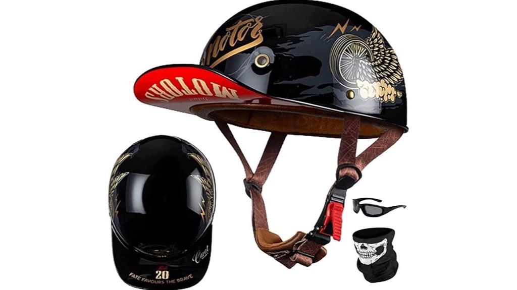 cap style motorcycle helmet