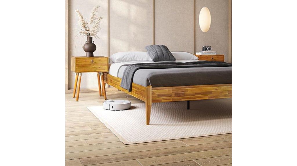 caramel full bed frame