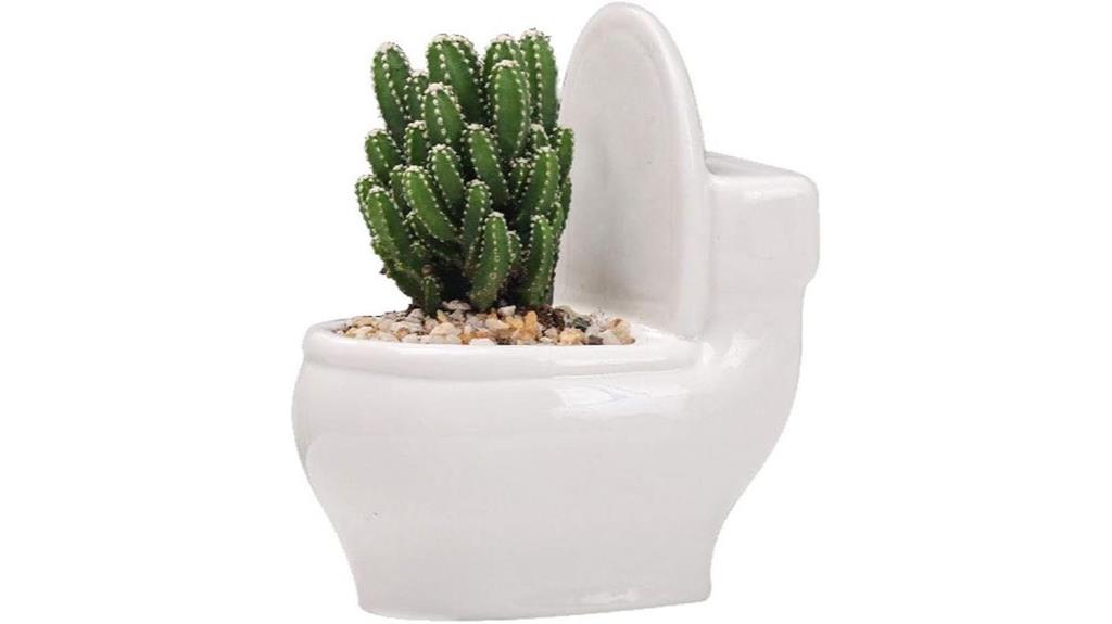 ceramic plant pot white