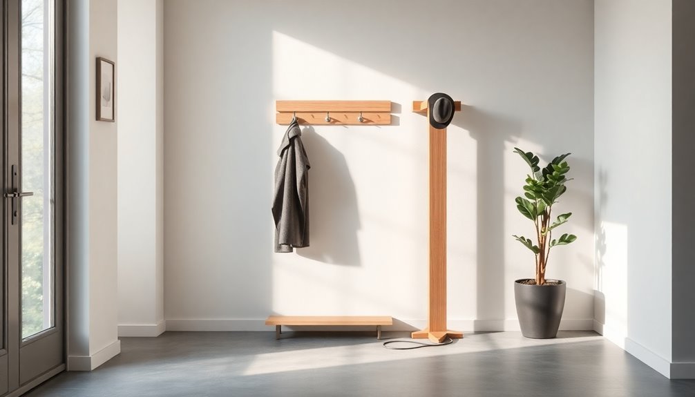 choosing minimalist coat racks