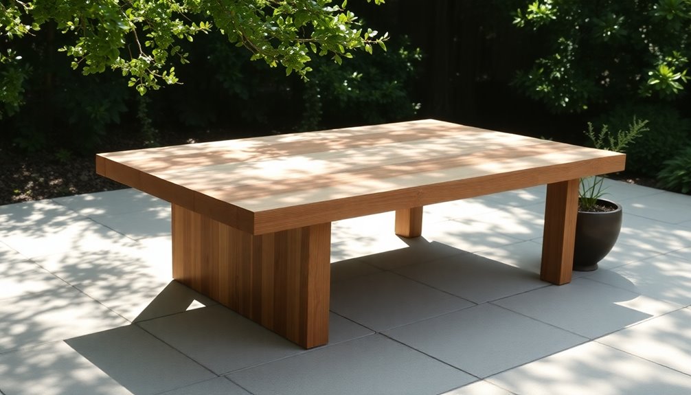 choosing minimalist garden tables