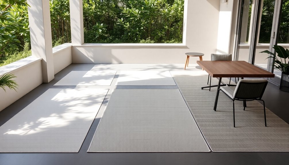 choosing minimalist outdoor rugs